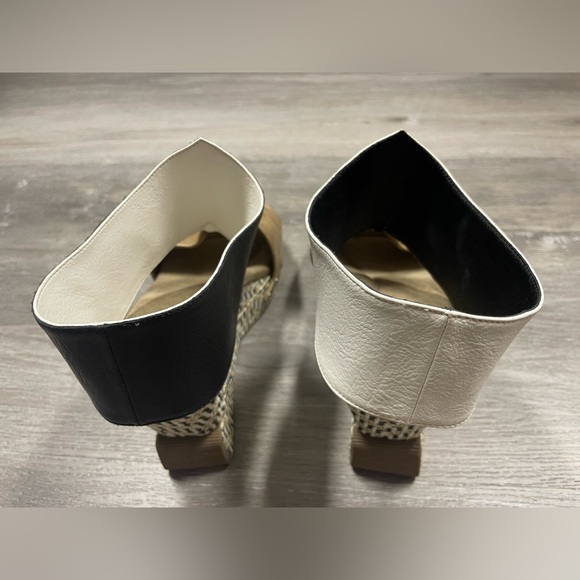 Modzori Virginia 2-in-1 Reversible White Black Wedge Sandal Women’s Size 9 - Picture 7 of 10